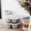 Kép 2/3 - Béaba - Szilikon multifunkciós bébiétel tároló - 6 x 150 ml - Halvány köd
