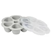 Kép 3/3 - Béaba - Szilikon multifunkciós bébiétel tároló - 6 x 150 ml - Halvány köd