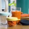 Kép 2/3 - Béaba - Üveg tároló doboz szett 3 db - 150 ml Sárga - 250 ml Világoskék - 400 ml Sötétkék