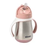 Kép 1/5 - Béaba - Rozsdamentes Acél Szívószálas Ivópohár 250 ml – Rózsaszín