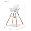 Kép 9/9 - Evolu 2 Etetőszék - Állítható Magasság (50-75 Cm/*90 Cm) - Fa/Fehér
