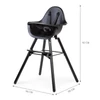 Kép 10/10 - Evolu 2 Etetőszék - Állítható Magasság (50-75 Cm/*90 Cm) - Fekete