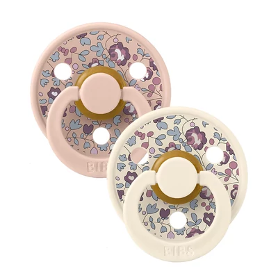 BIBS×LIBERTY Colour Eloise - mályva/púderrózsaszín (2 db)