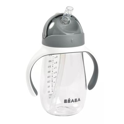 Béaba - Szívószálas Ivópohár 300 ml – Sötétszürke