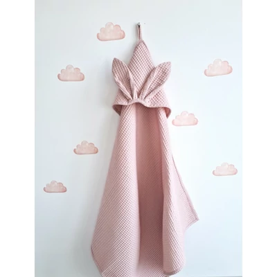 Kapucnis törölköző - nyuszis dusty rose