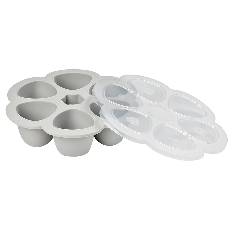 Béaba - Szilikon multifunkciós bébiétel tároló - 6 x 150 ml - Halvány köd