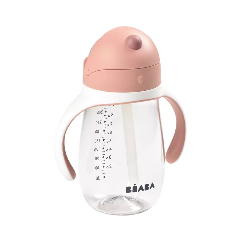 Béaba - Szívószálas Ivópohár 300 ml – Sötét rózsaszín