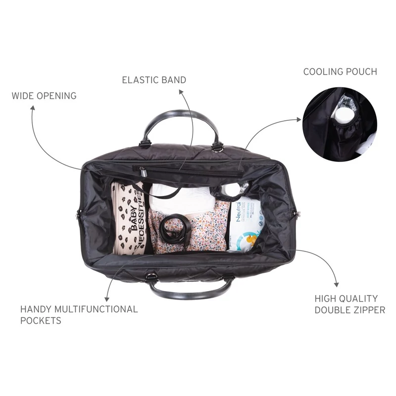 &quot;Mommy Bag&quot; Táska - Pufi - Fekete