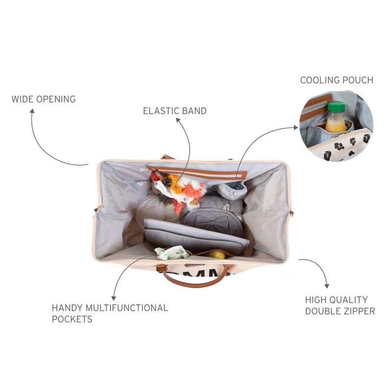 &quot;Mommy Bag&quot; Táska - Törtfehér/Fekete