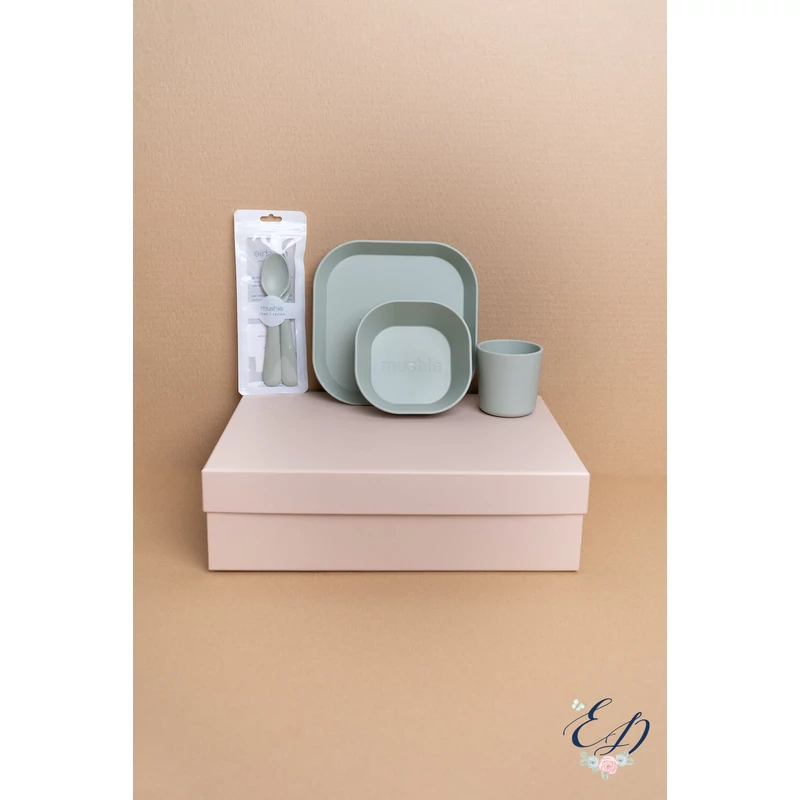 Ella and Dan mealtime box - green
